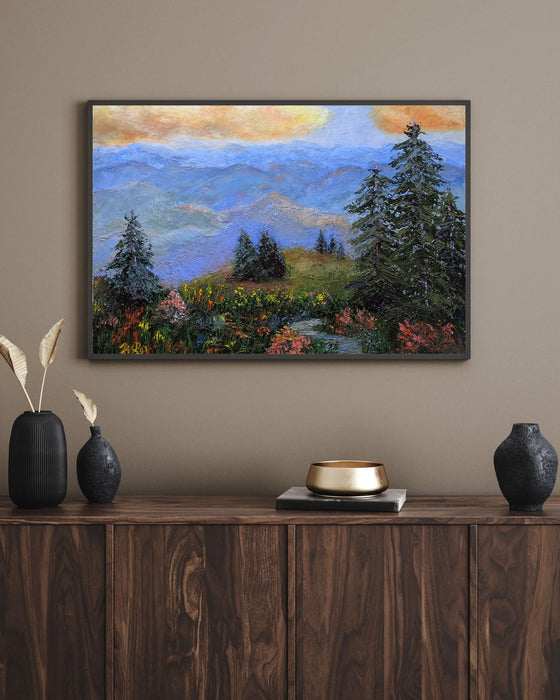 Coucher de soleil sur la Blue Ridge Azelas avril 2021 - Original